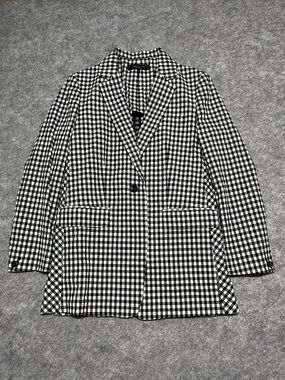 rag & bone Black and White Gingham Blazer